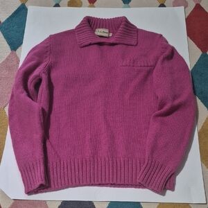 Vintage L.L. Bean Wool Collared Sweater
